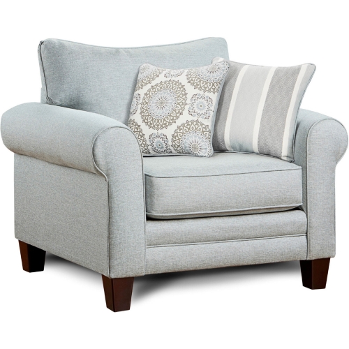 Accent Chair & a Half in Grande Mist Performance Fabric